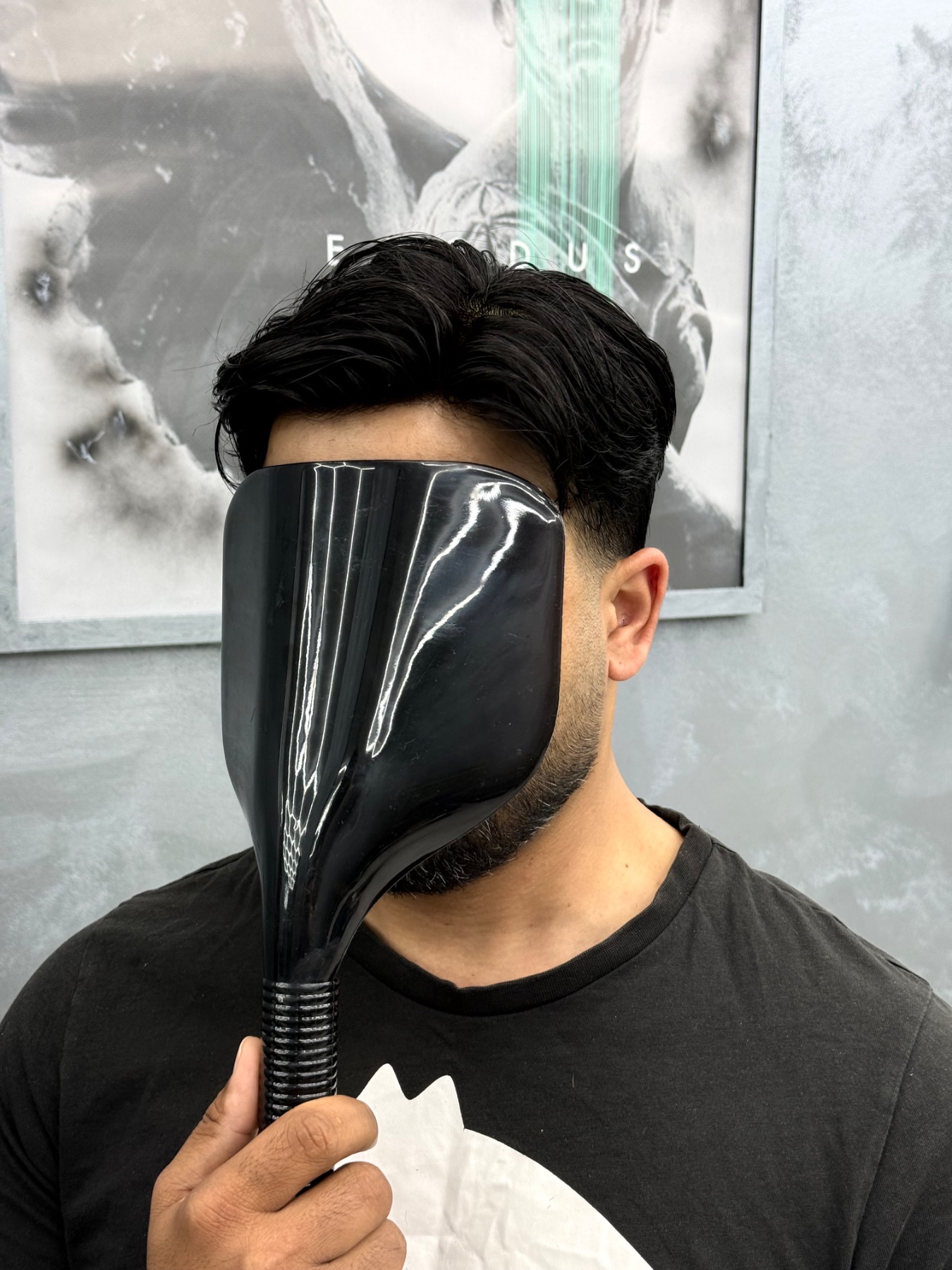 Finished hairline result with a clean blend.